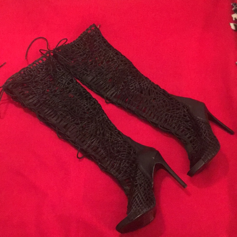 NWOT Over the Knee Faux Leather Boot